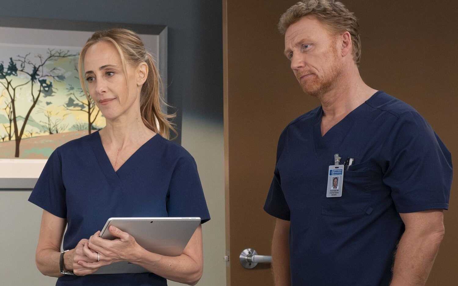 Kevin McKidd y Kim Raver en 'Anatomía de Grey'
