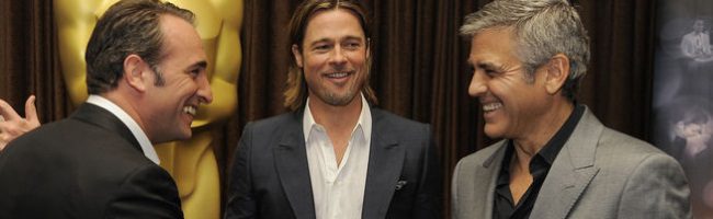 Dujardin y Clooney ante Brad Pitt