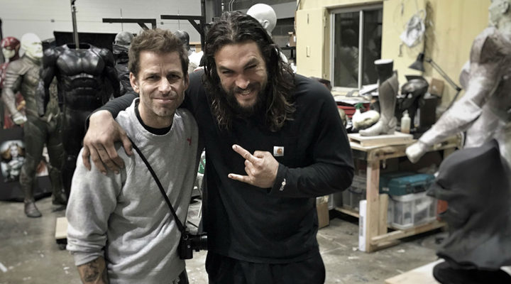 Zack Snyder y Jason Momoa en el set de 'La Liga de la Justicia. Parte 1'