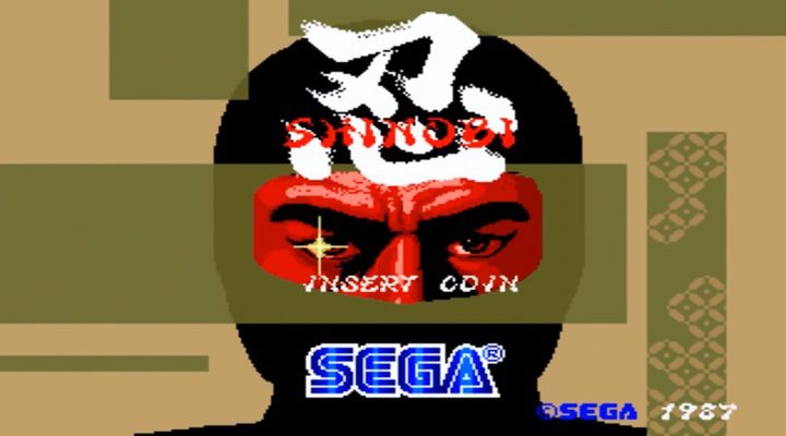  Cabecera de máquina recreativa de 'Shinobi'