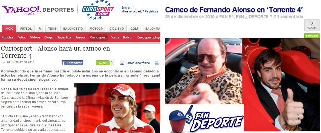 Fernando Alonso tendrá un cameo en 'Torrente 4'