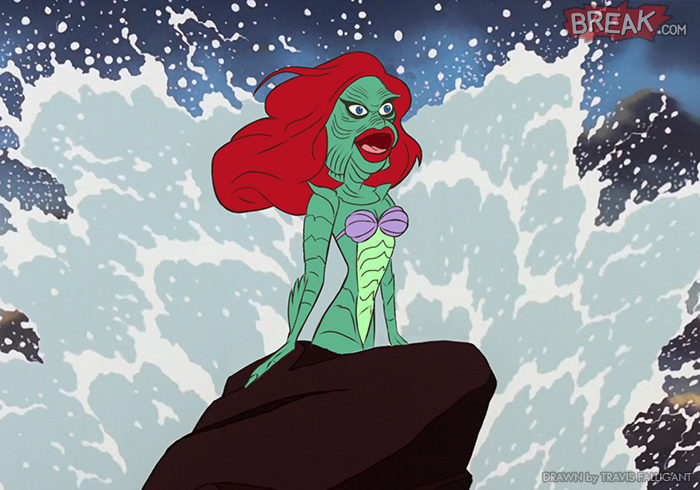Ariel como el monstruo de la Laguna Negra