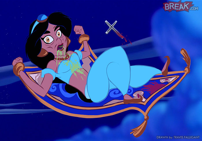 Jasmine como la niña de 'El exorcista'