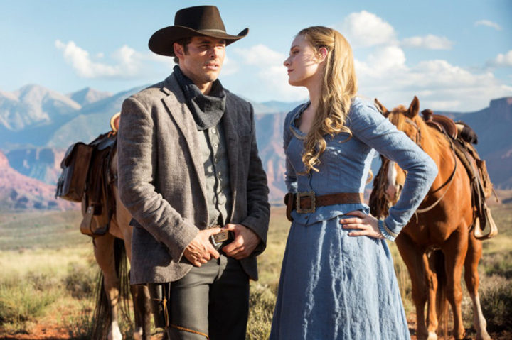 James Marsden y Evan Rachel Wood en 'Westworld'