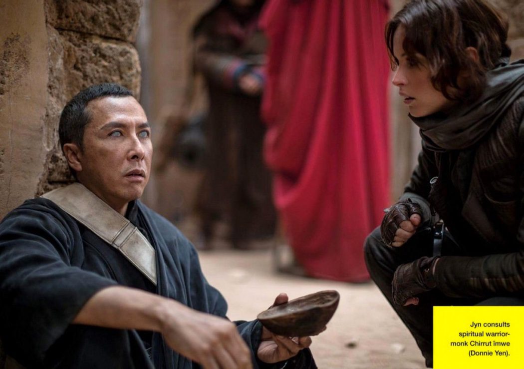 Felicity Jones como Jyn Erso y Donnie Yen como Chirrut Imwe