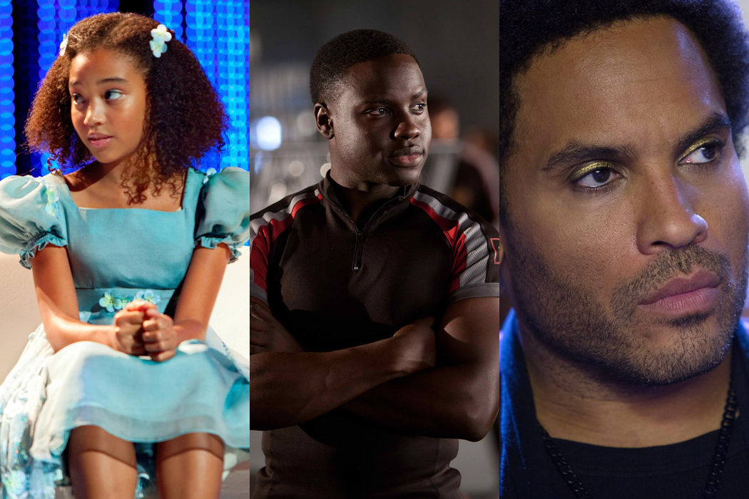 Rue, Thresh y Cinna en 'Los Juegos del Hambre'