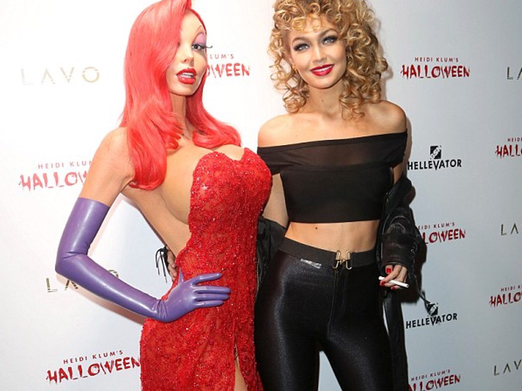 Heidi Klum y Gigi Hadid de Jessica Rabbit y Sandy