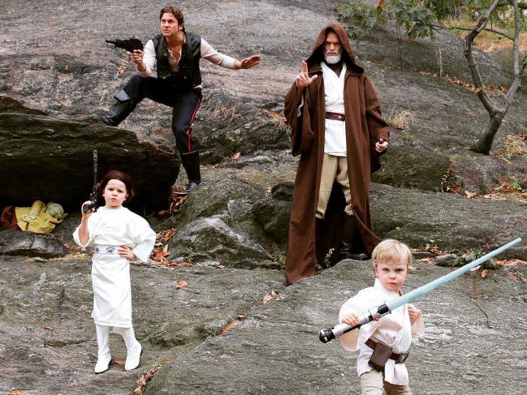 Neil Patrick Harris y familia como los protagonistas de 'Star Wars'