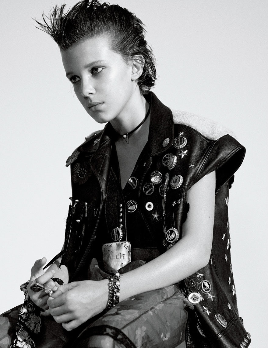 Fotografía de Millie Bobby Brown en su primera sesión de fotos