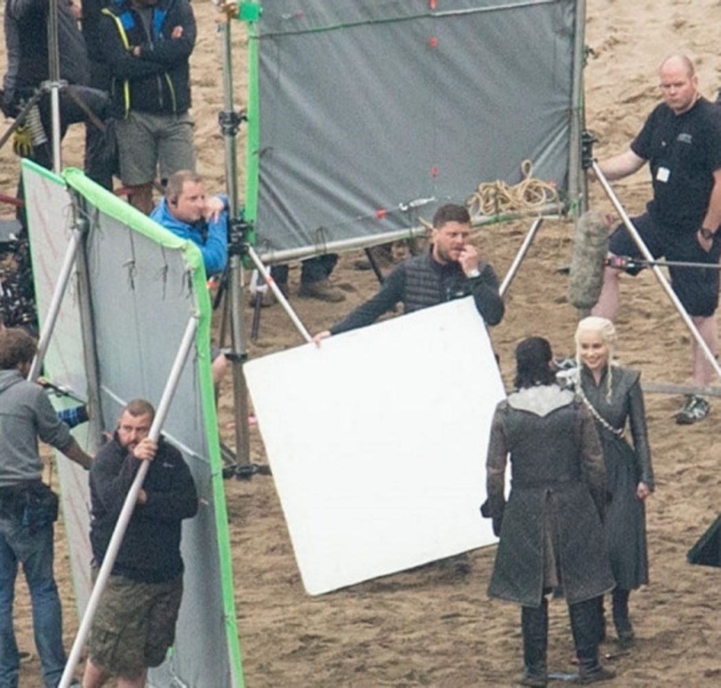 Jon Nieve y Daenerys Targaryen en el rodaje
