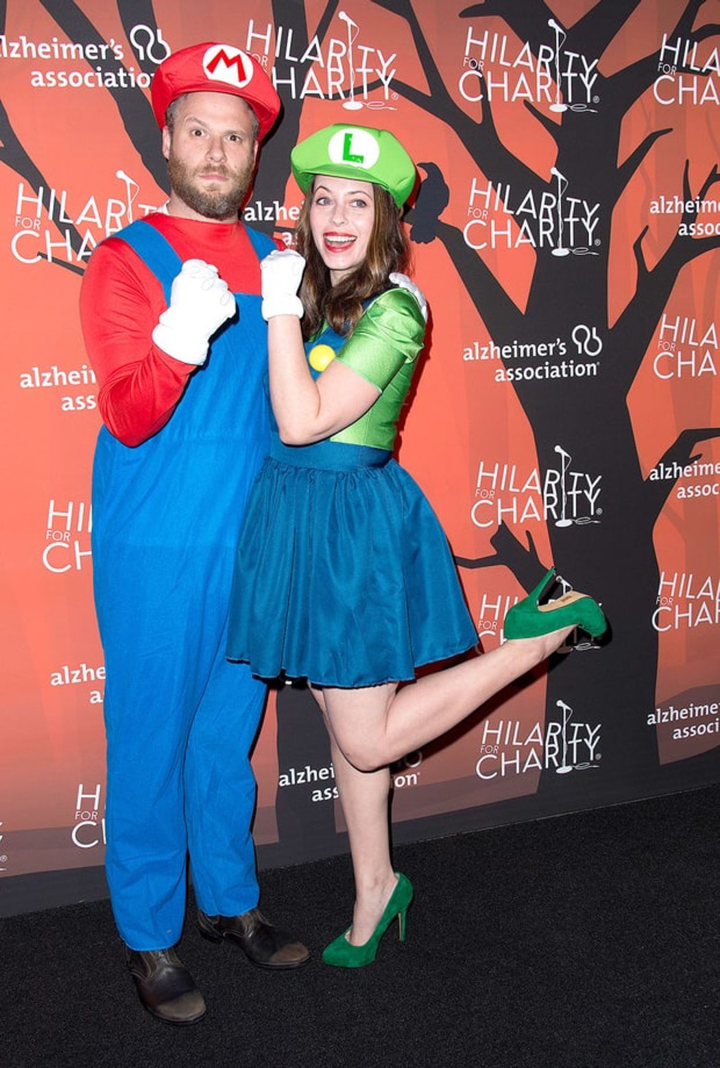 Seth Rogen y Lauren Miller de Mario y Luigi