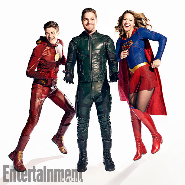 Gran Justin, Stephen Amell y Melissa Benoist para Entertainment Weekly