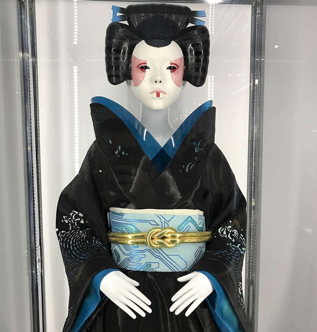 Disfraz de geisha azul