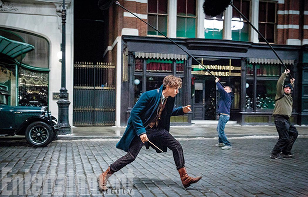 Eddie Redmayne rodando 'Animales fantásticos y dónde encontrarlos'