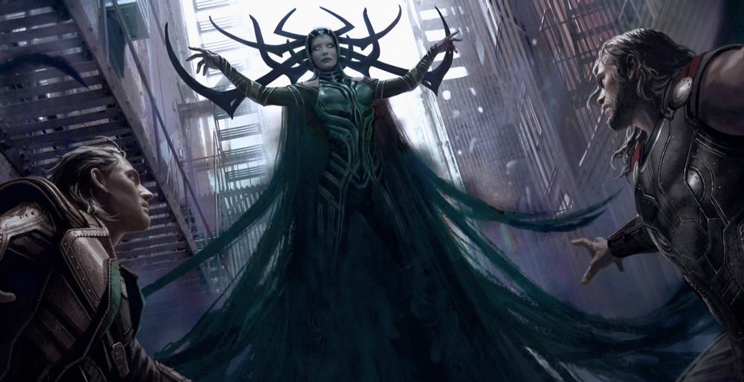 Cate Blanchett caracterizada como Hela en 'Thor: Ragnarok'