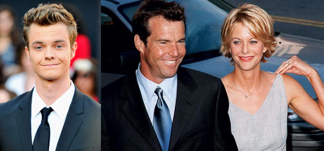 Jack Quaid, Dennis Quaid y Meg Ryan