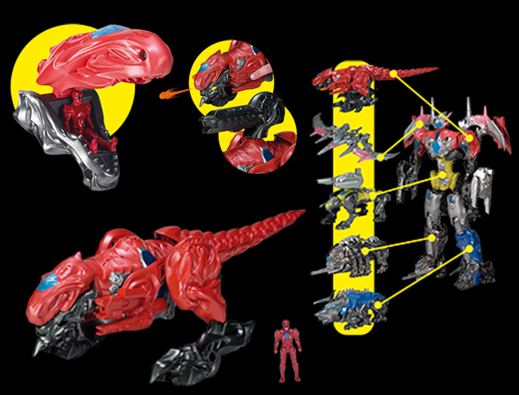 DX Zord disparador de misiles con la figura del Power Rojo integrada