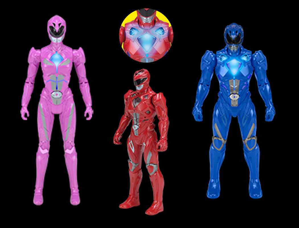 Figuras de los Power Rangers a 18cm con efectos luminosos