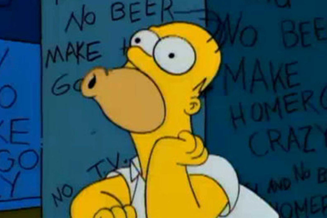 "Sin tele y sin cerveza Homer pierde la cabeza" (Homer Simpson)