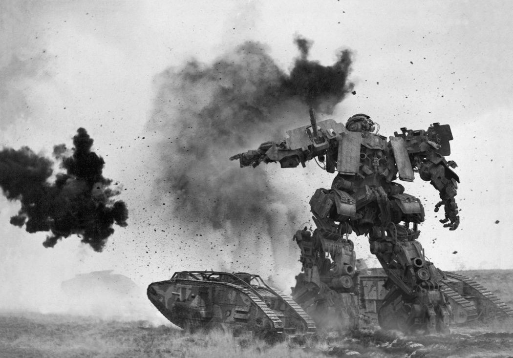 Documento fotográfico de un Transformer combatiendo en la II Guerra Mundial