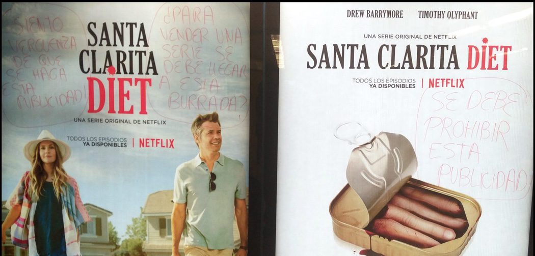 'Santa Clarita Diet' en el metro de Madrid