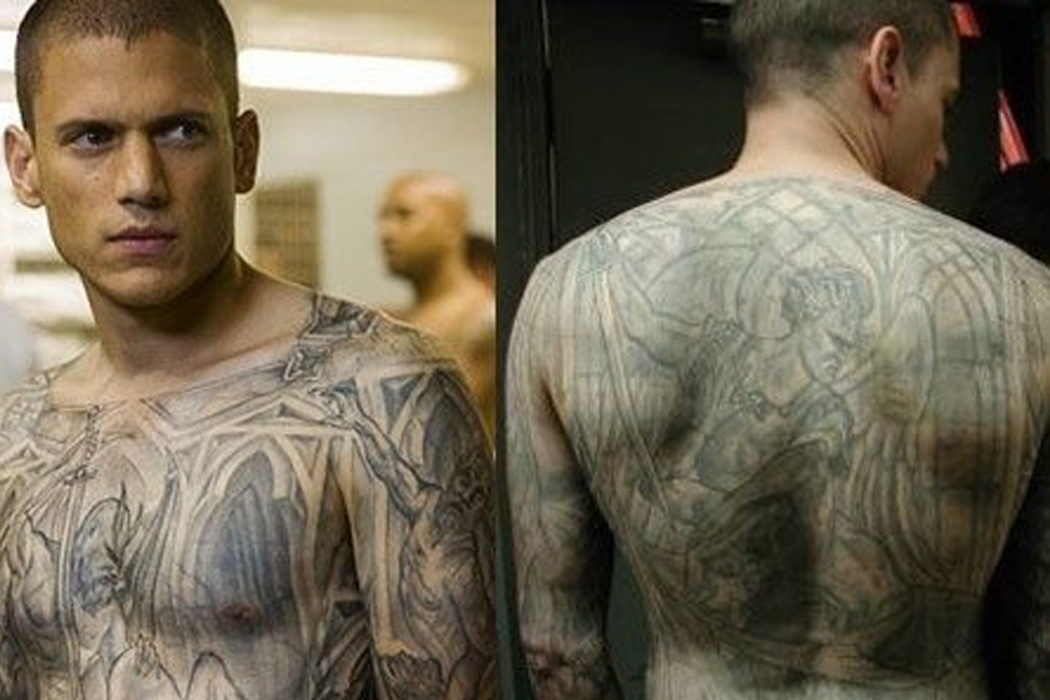 Tardaban 4 horas en pintarle sus tatuajes en 'Prison Break'