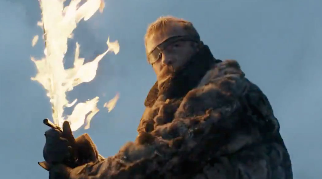 Beric Dondarrion con la espada de Azor Ahai