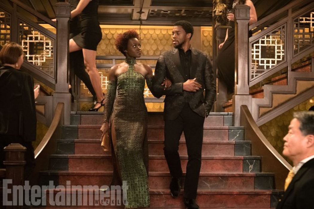 Lupita Nyong'o y Chadwick Boseman (Nakia, T'Challa)