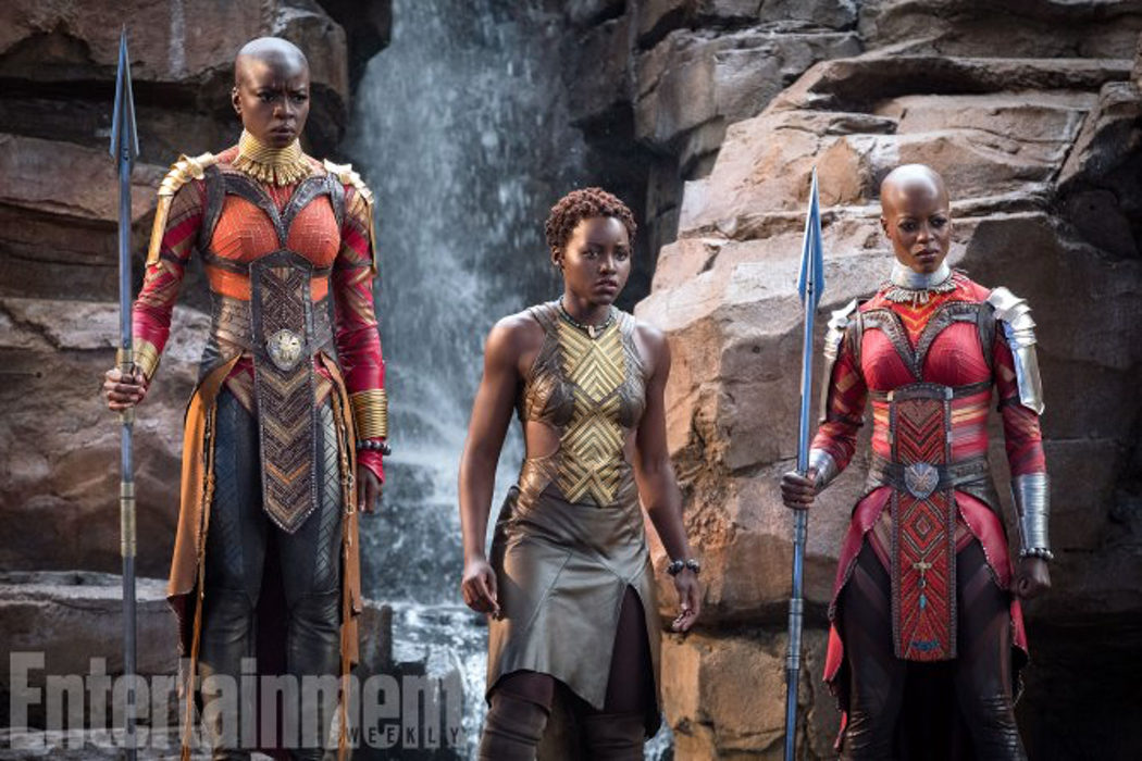 Lupita Nyong'o, Danai Gurira y Florence Kasumba (Okoye, Nakia y Ayo)