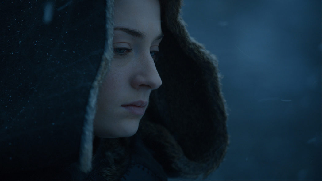 Sansa pensativa en Invernalia