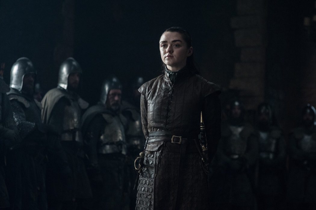 Arya, confiada y hasta relajada