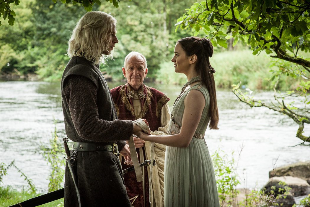 La boda entre Rhaegar Targaryen y Lyanna Stark en Dorne