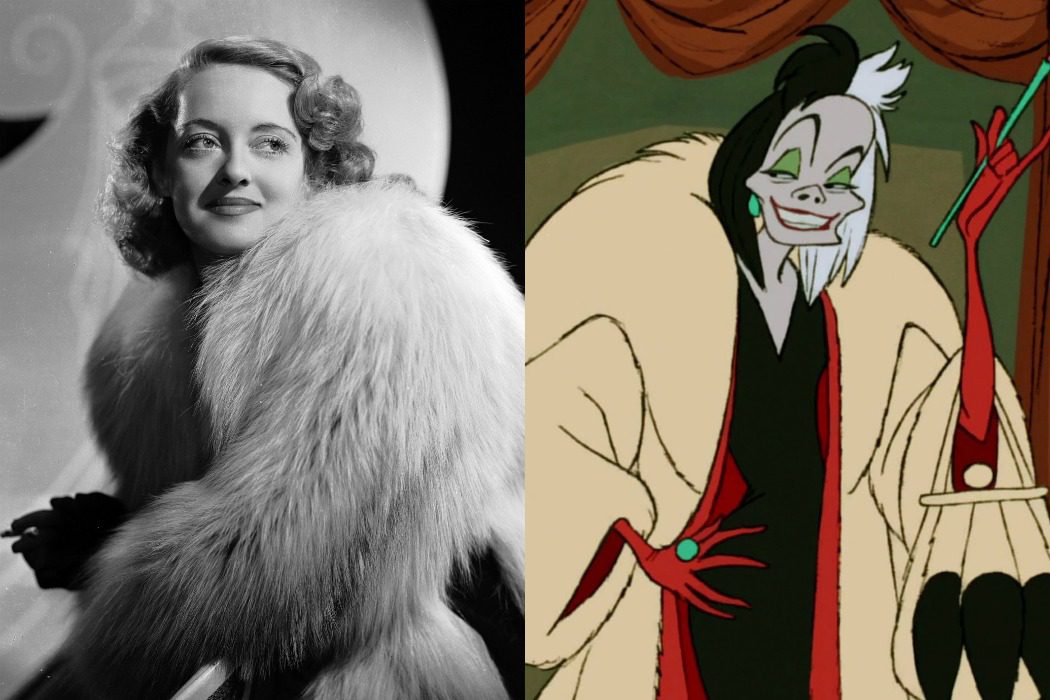 Bette Davis, inspiración para Cruella De Vil