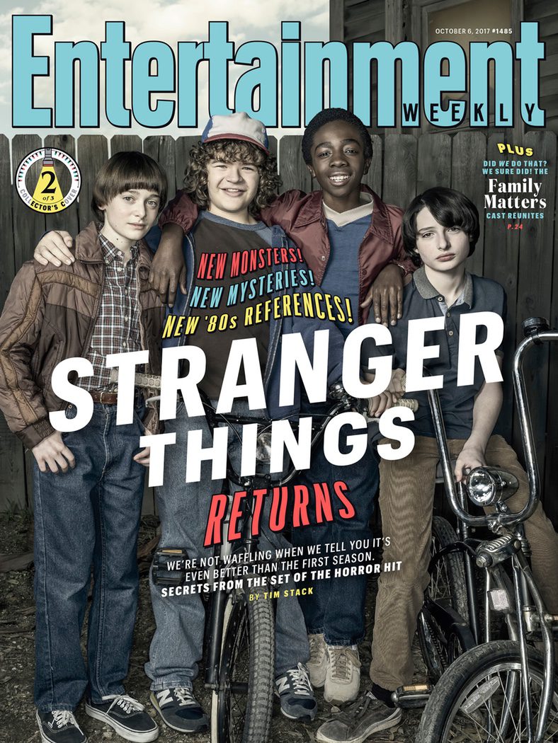 Portada EW con Mike, Dustin, Lucas y Will