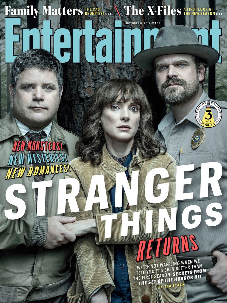 Portada EW con Joyce, Hopper y Bob