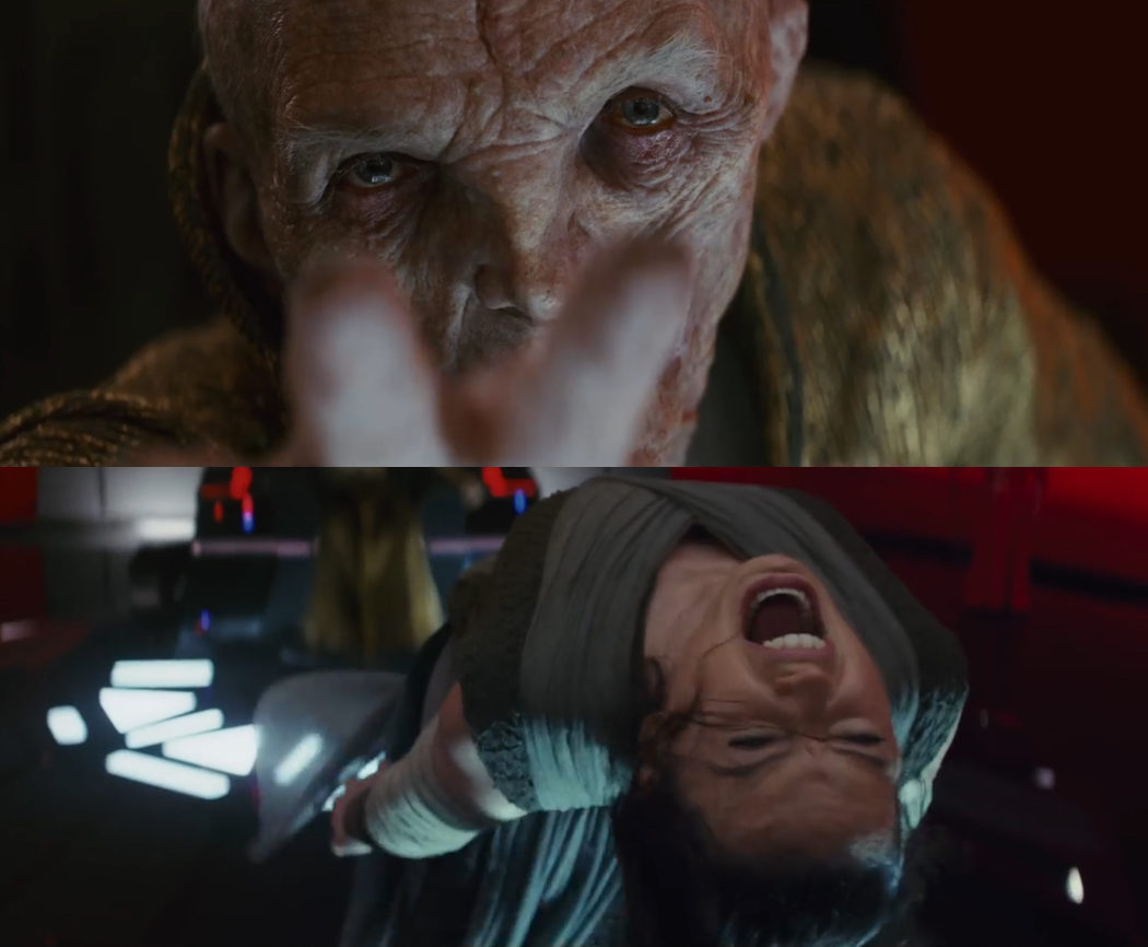 El Líder Supremo Snoke tortura a Rey