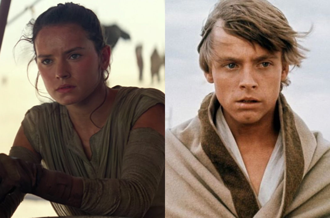 Rey y Luke Skywalker