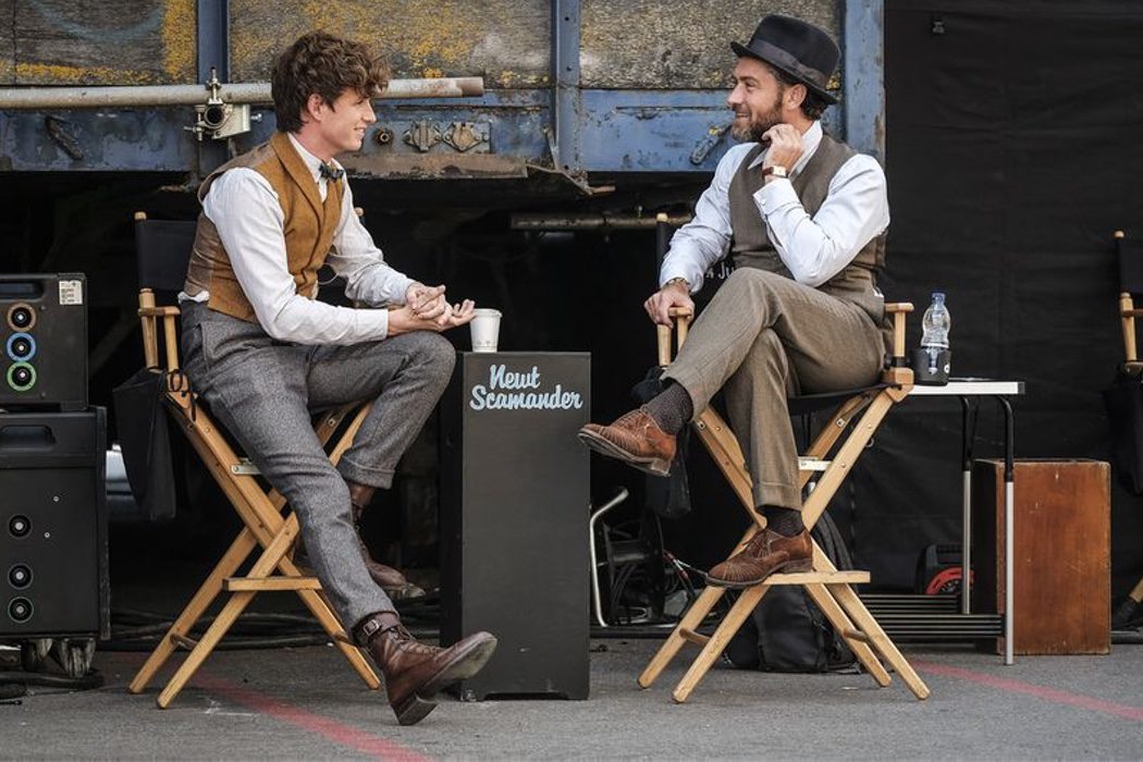 Eddie Redmayne y Jude Law detrás de las escenas