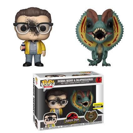 Dennis Nedry y dilophosaurus