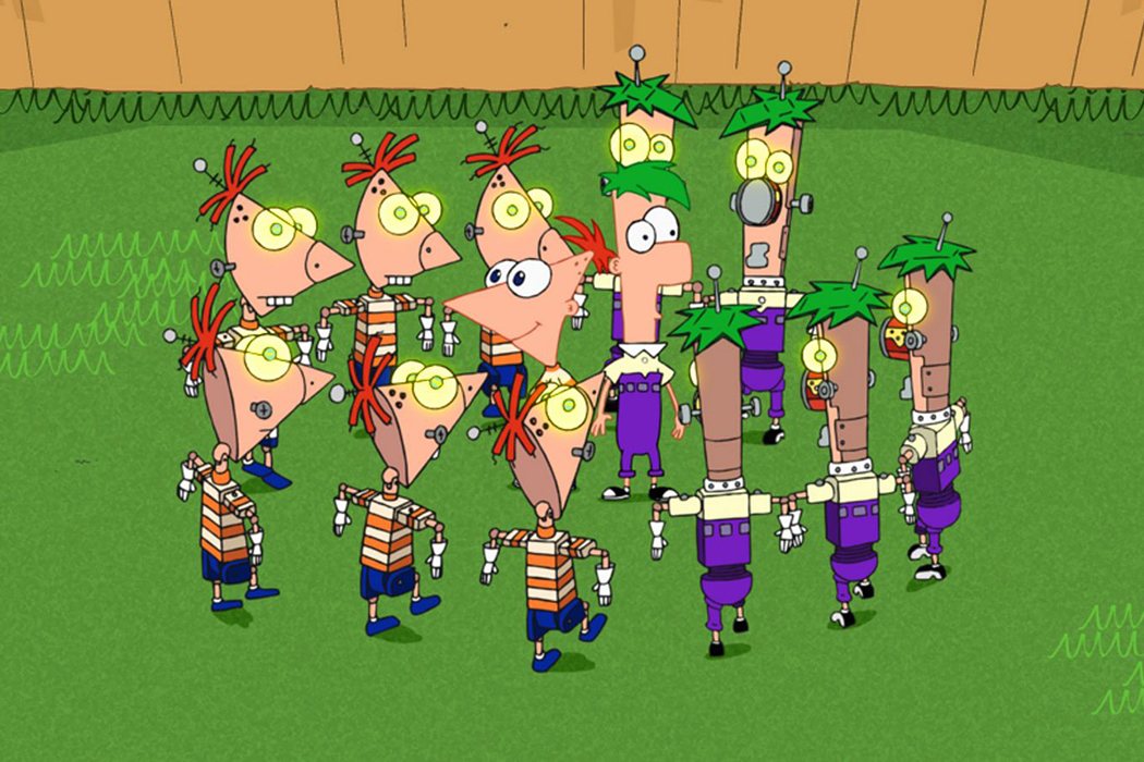 Phineas y Ferb robotizados