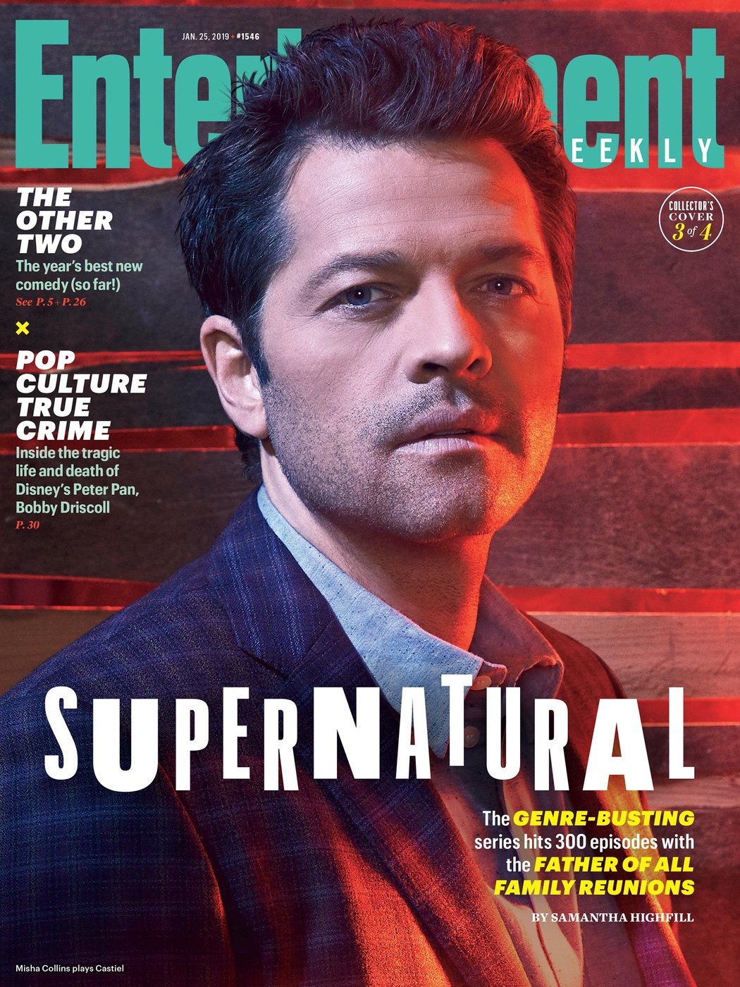 Portada EW con Castiel