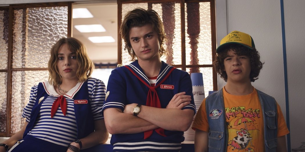 Joe Keery, Maya Hawke y Dustin Henderson