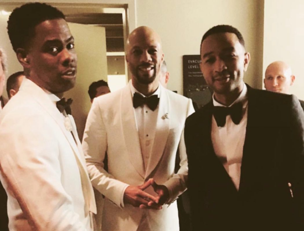 Chris Rock, Common y John Legend haciendo migas