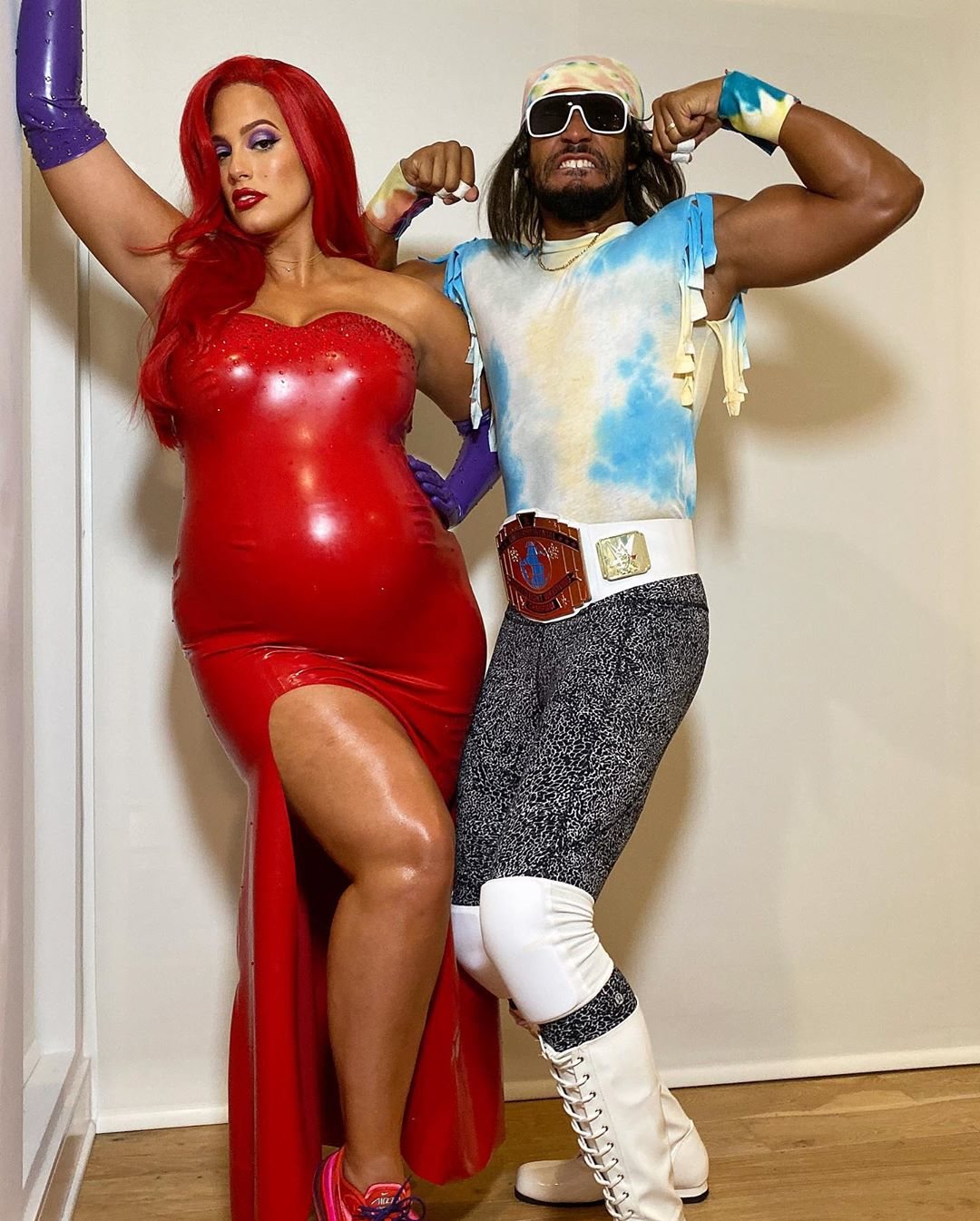 Ashley Graham y Justin Ervin de Jessica Rabbit y Macho Man