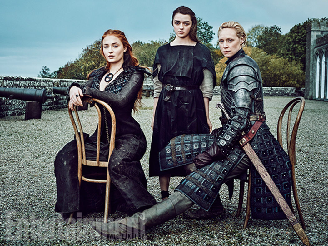 Sophie Turner, Maisie Williams y Gwendoline Christie posan juntas para Entertainment Weekly