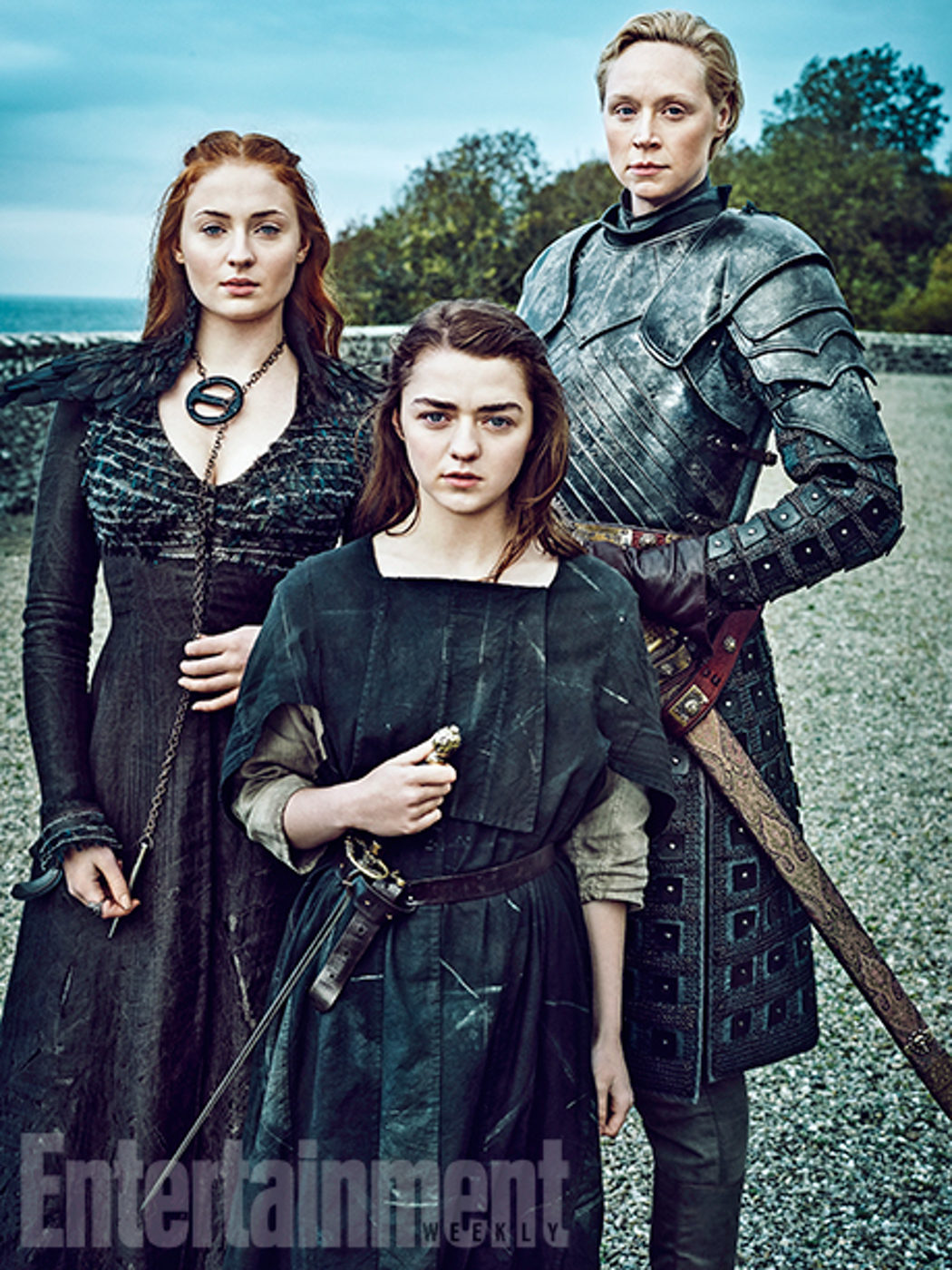 Sansa, Arya y Brienne posan juntas para Entertainment Weekly