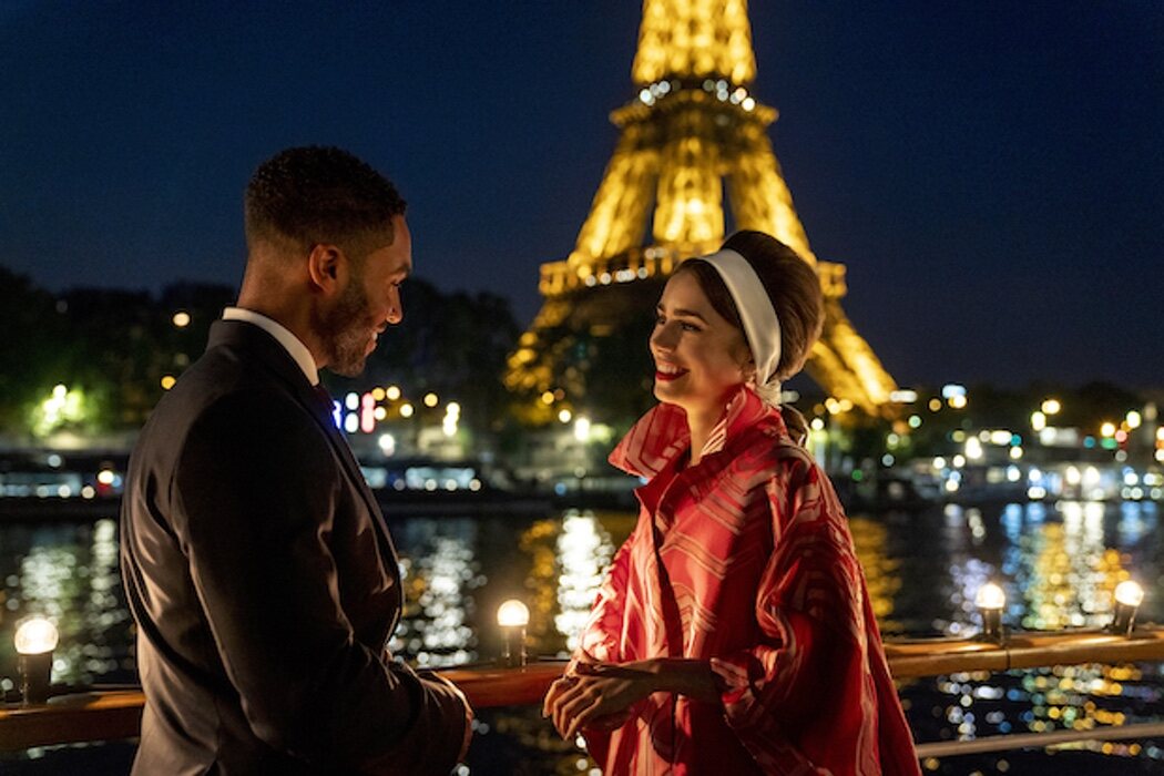 Lucien Laviscount y Lily Collins en el episodio 5