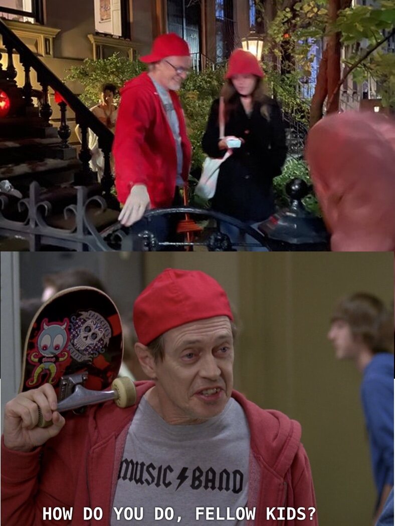 Steve Buscemi de él mismo en el sketch "How do you do, fellow Kids' de '30 Rocks'