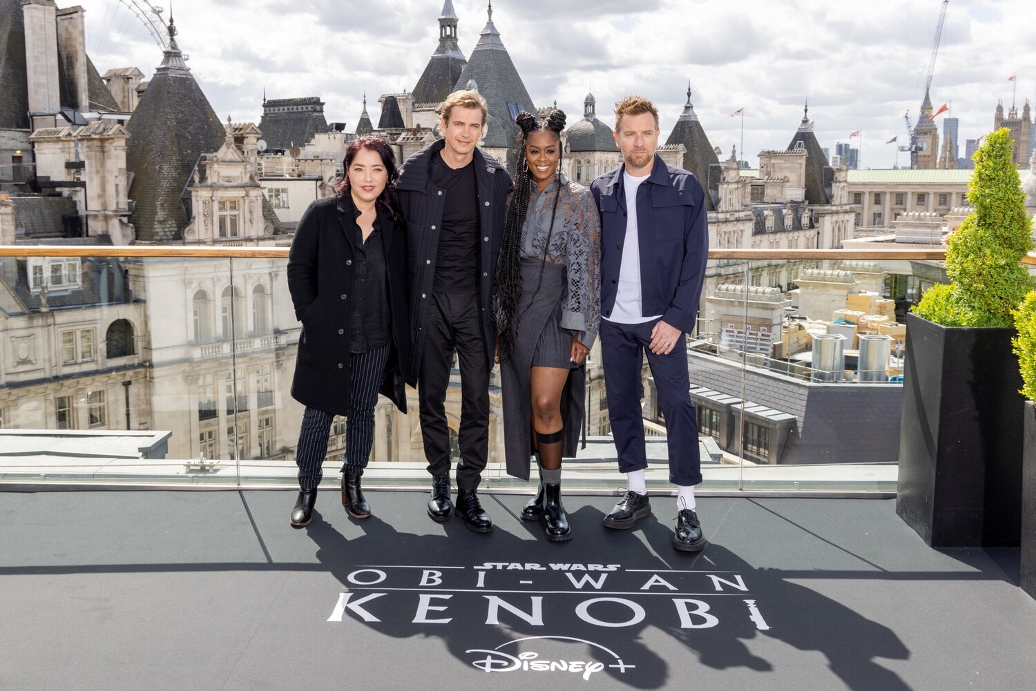 Deborah Chow (Directora), Hayden Christensen (Darth Vader), Moses Ingram (Inquisidora Reva) y Ewan McGregor (Obi-Wan Kenobi)