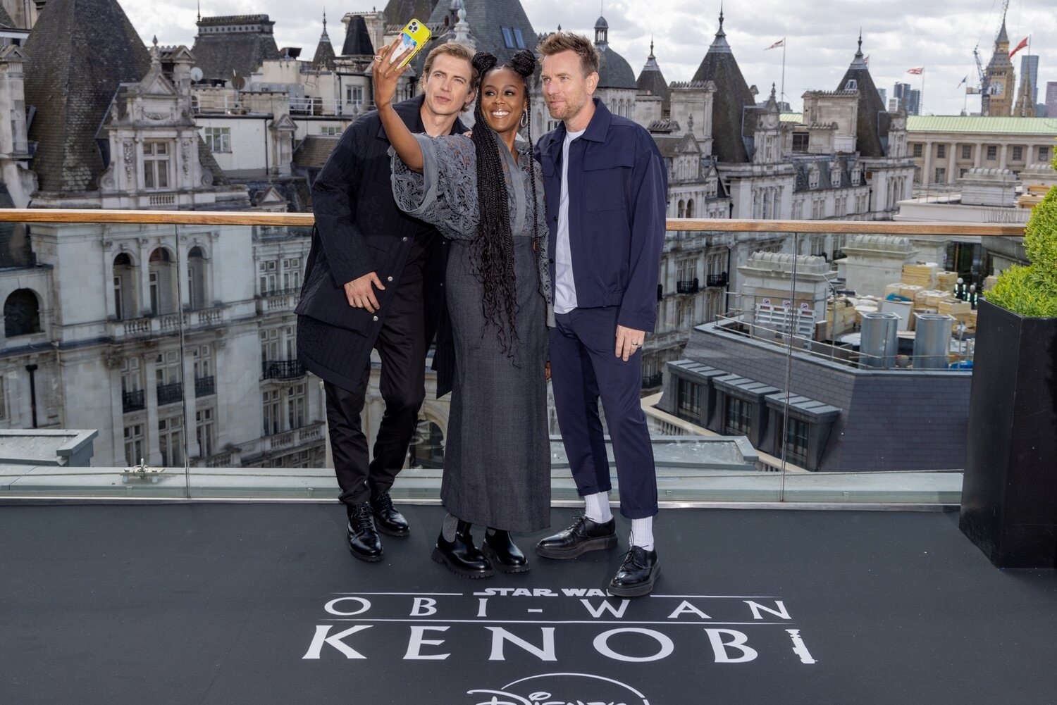 Hayden Christensen (Darth Vader), Moses Ingram (Inquisidora Reva) y Ewan McGregor (Obi-Wan Kenobi)